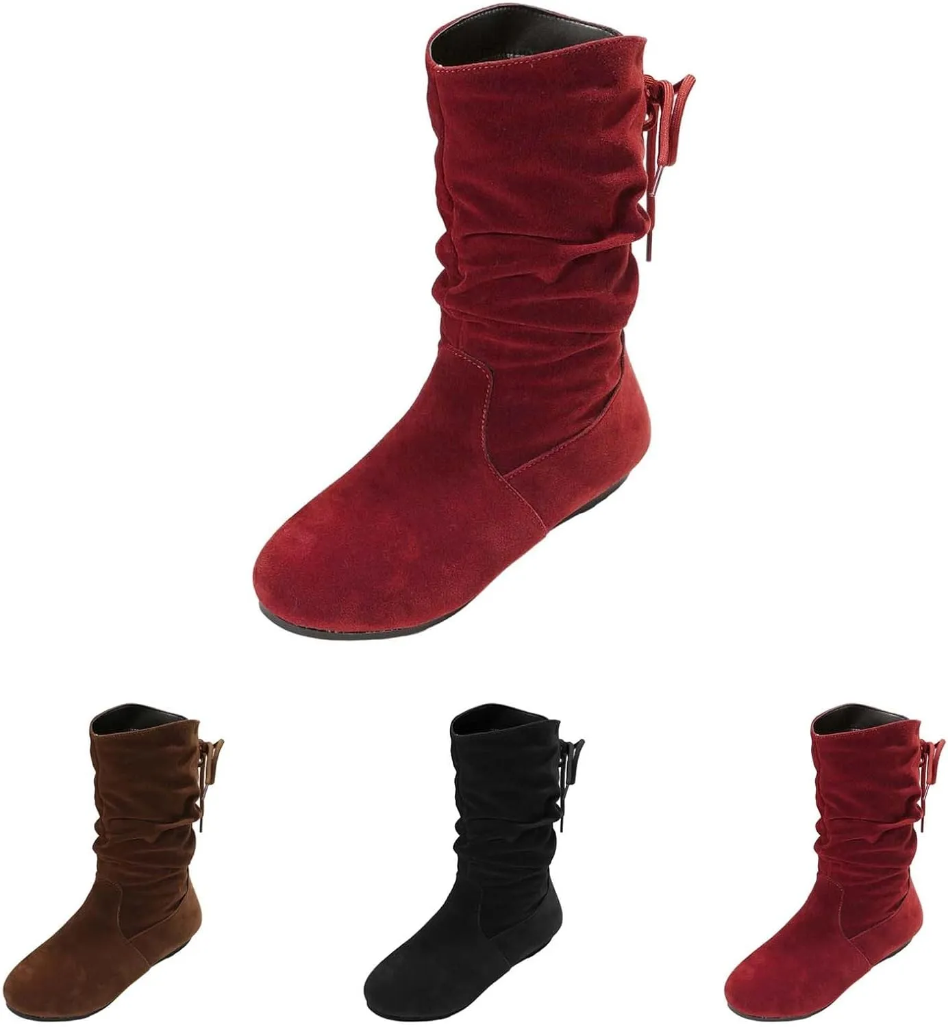 Knee High Boots for Women Mid Calf Boots for Women Non Slip Mid Calf Boots Winter Boots for Women Hiking Boots