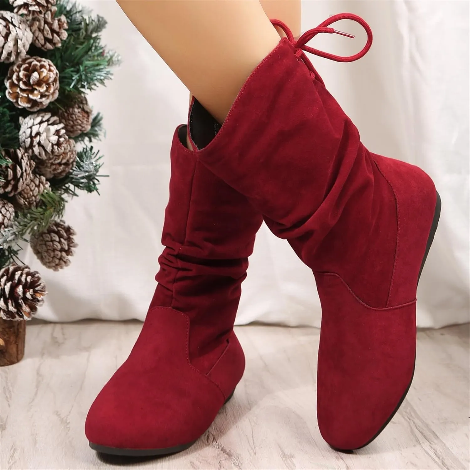 Knee High Boots for Women Mid Calf Boots for Women Non Slip Mid Calf Boots Winter Boots for Women Hiking Boots