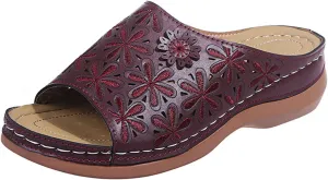 Ladmiple Sandals Women 2023 Fashion Floral Orthopedic Flip Flops Arch Support Comfy Slippers Casual Roman Open Toe Shoes