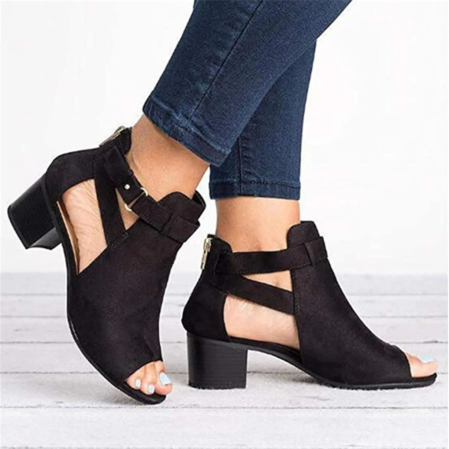 Ladmiple Summer Sandals for Women 2023 Platform Slip On Wedge Sandals Open Toe Casual Comfy Beach Party Mid Heeled Shoes
