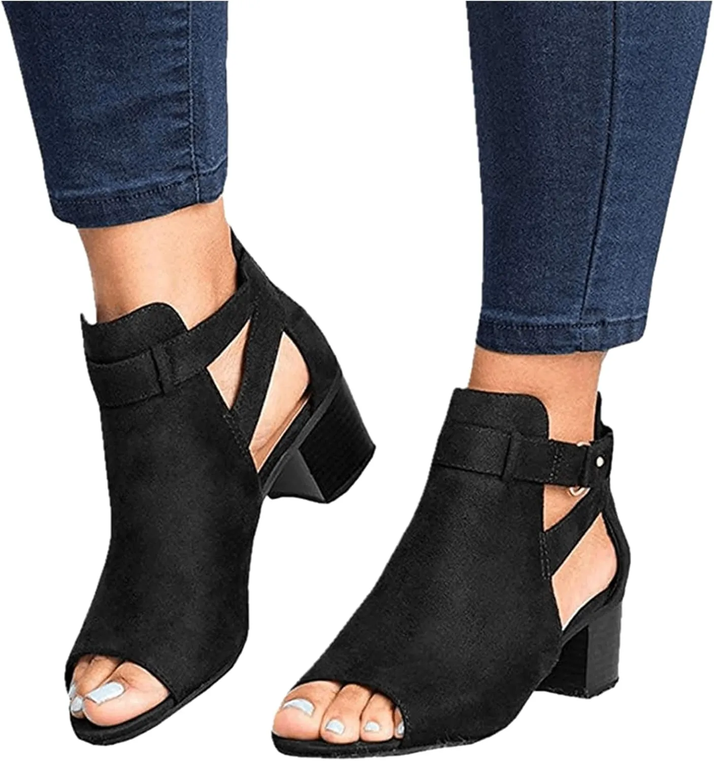 Ladmiple Summer Sandals for Women 2023 Platform Slip On Wedge Sandals Open Toe Casual Comfy Beach Party Mid Heeled Shoes