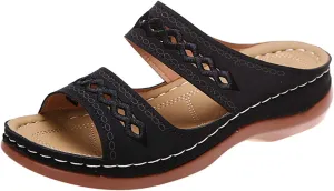 Ladmiple Womens Sandal Comfortable Causal 2023 Summer Flip Flop with Arch Support Beach Roman Open Toe Orthopedic Sandal