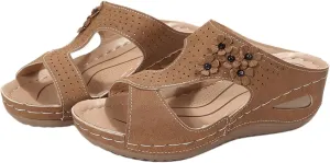Ladmiple Womens Sandals Comfortable Walking Dressy Orthopedic Slippers Arch Support Orthotic Flip Flops Summer Beach Slides