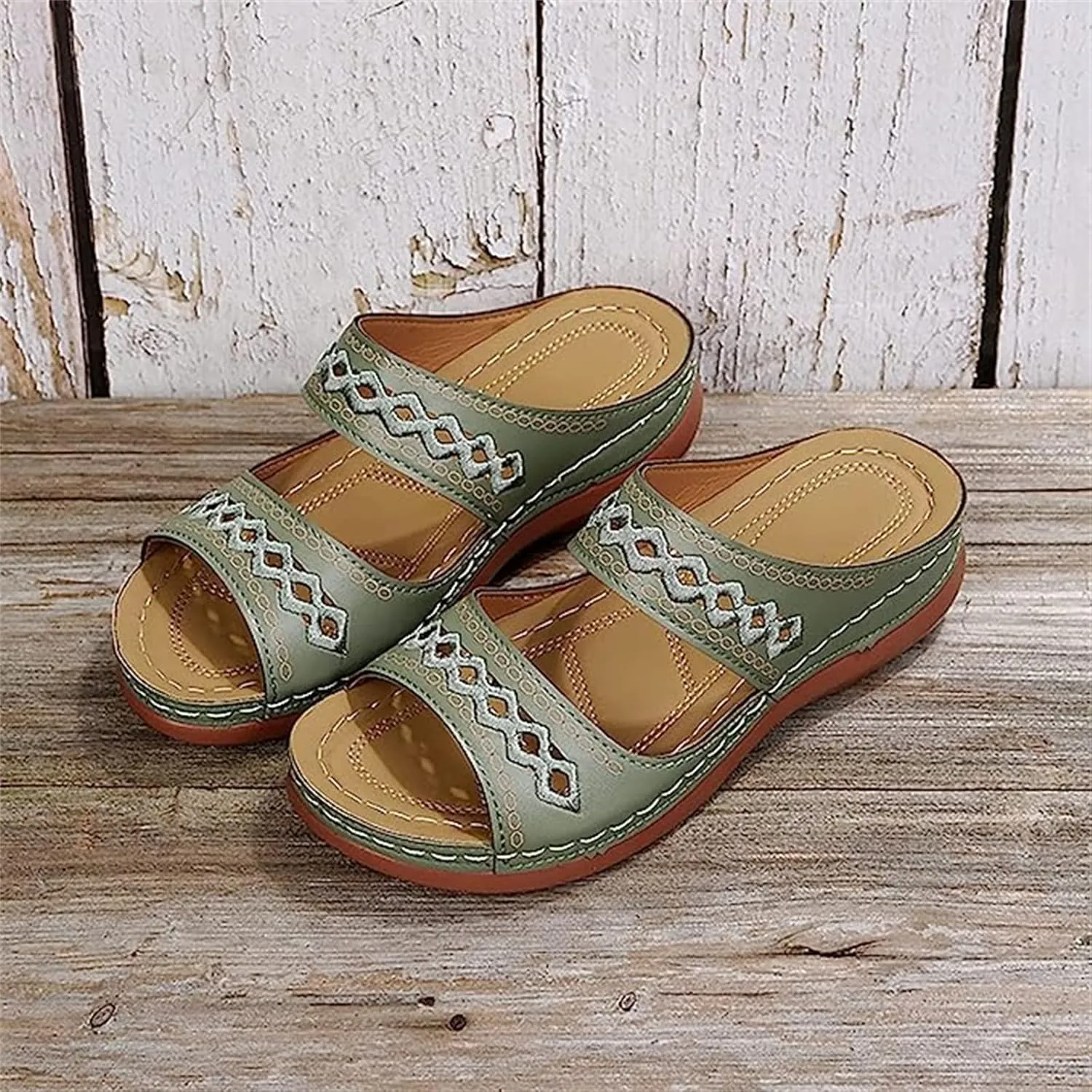 Ladmiple Women's Sandals Comfortable Walking Orthotic Slides Dressy Orthopedic Flip Flops Summer Shoes with Arch Support