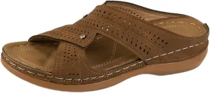 Ladmiple Womens Sandals Dressy Flat Arch Support Orthotic Flips Flops Plantar Fasciitis Comfortable Walking Orthopedic Slides