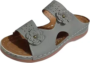Ladmiple Womens Sandals Dressy Flat Comfortable Walking Orthopedic Flip Flops Summer Orthotic Slides Shoes with Arch Support