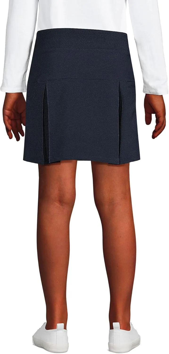 Lands' End School Uniform Girls Performance Pleated Skort Above The Knee
