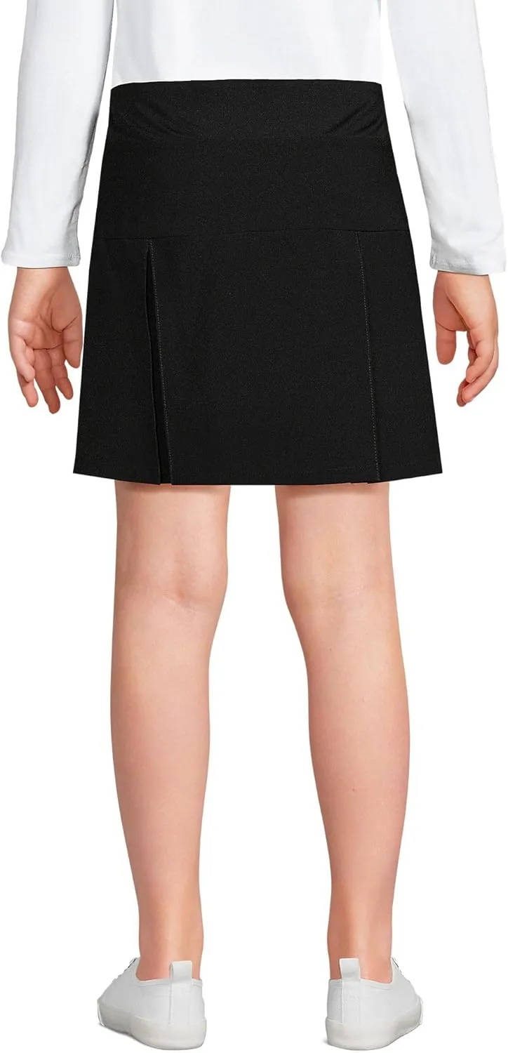 Lands' End School Uniform Girls Performance Pleated Skort Above The Knee