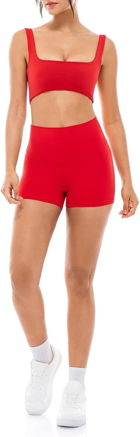 Lavento Women's All Day Soft Biker Shorts 3"/ 5"/ 7" - High Waisted Workout Gym Running Yoga Short