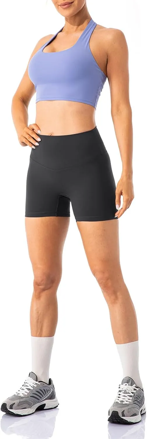 Lavento Women's All Day Soft Biker Shorts 3"/ 5"/ 7" - High Waisted Workout Gym Running Yoga Short