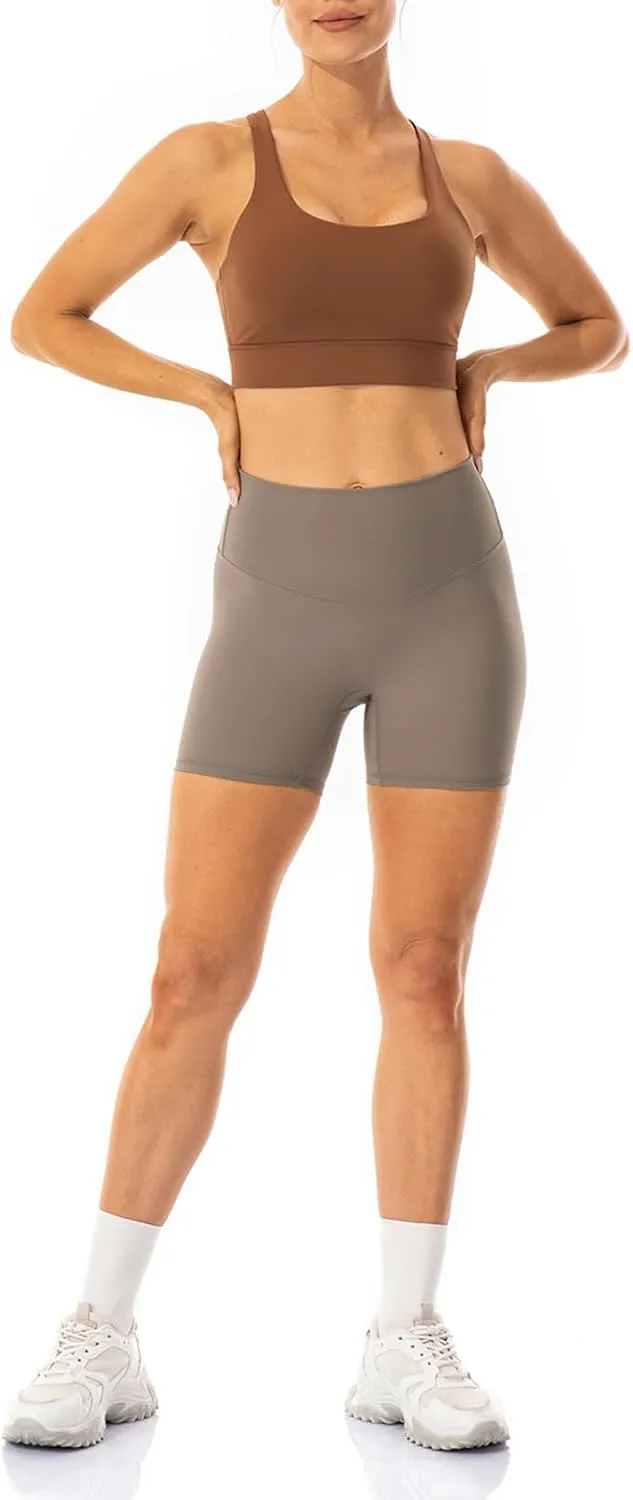 Lavento Women's All Day Soft Biker Shorts 3"/ 5"/ 7" - High Waisted Workout Gym Running Yoga Short