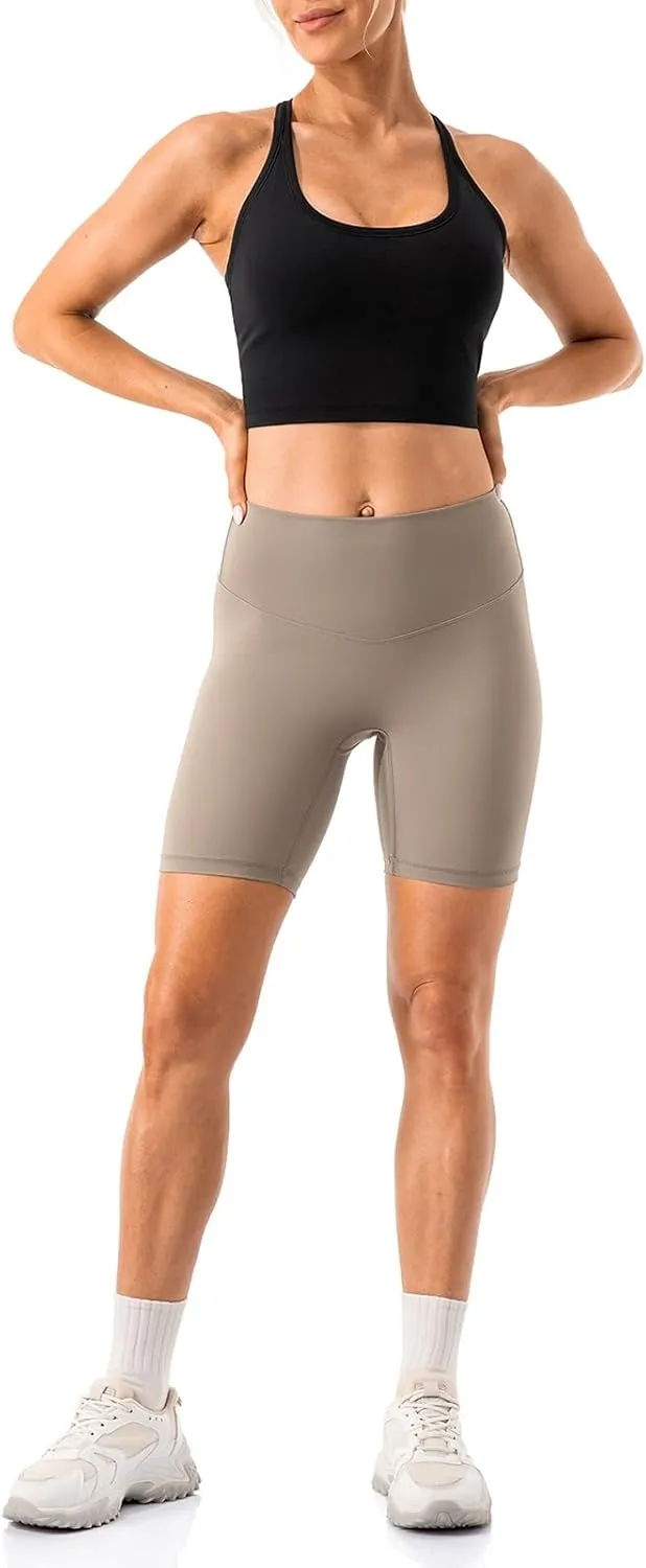 Lavento Women's All Day Soft Biker Shorts 3"/ 5"/ 7" - High Waisted Workout Gym Running Yoga Short