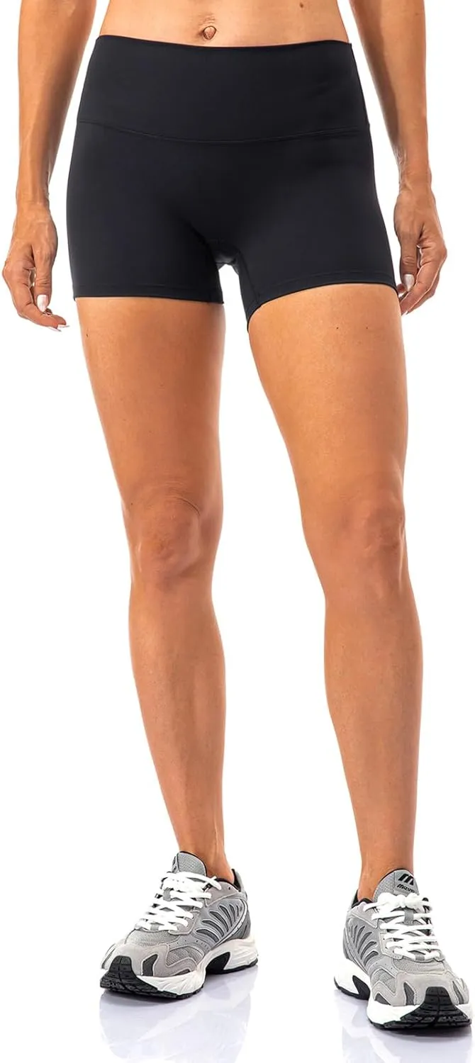 Lavento Women's All Day Soft Yoga Shorts 4"/ 6" - Workout Gym Running Active Biker Short for Woman