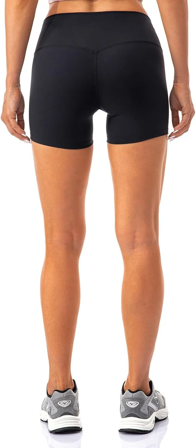 Lavento Women's All Day Soft Yoga Shorts 4"/ 6" - Workout Gym Running Active Biker Short for Woman