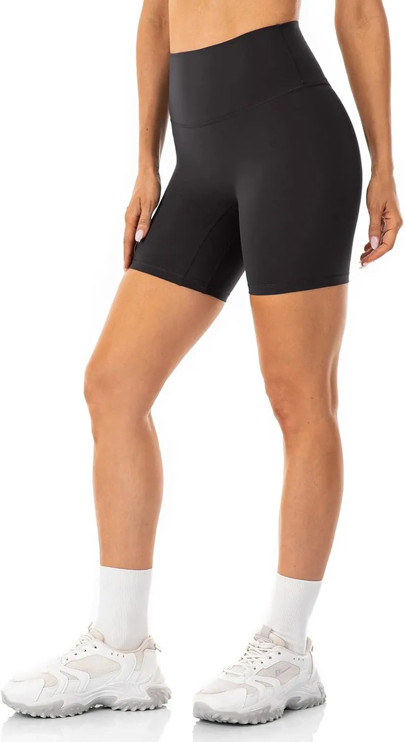 Lavento Women's All Day Soft Yoga Shorts 4"/ 6" - Workout Gym Running Active Biker Short for Woman