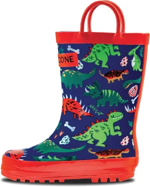 Lone Cone Kids Rain Boots for Girls & Boys ??Waterproof Natural Rubber Toddler Rain Boots with Non-Slip Outsole & Easy Pull Handles ??Solid, Pattern & Glitter Designs