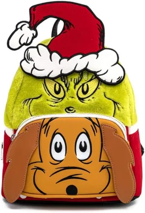 Loungely Dr. Seuss The Grinch & Max Cosplay Mini Backpack