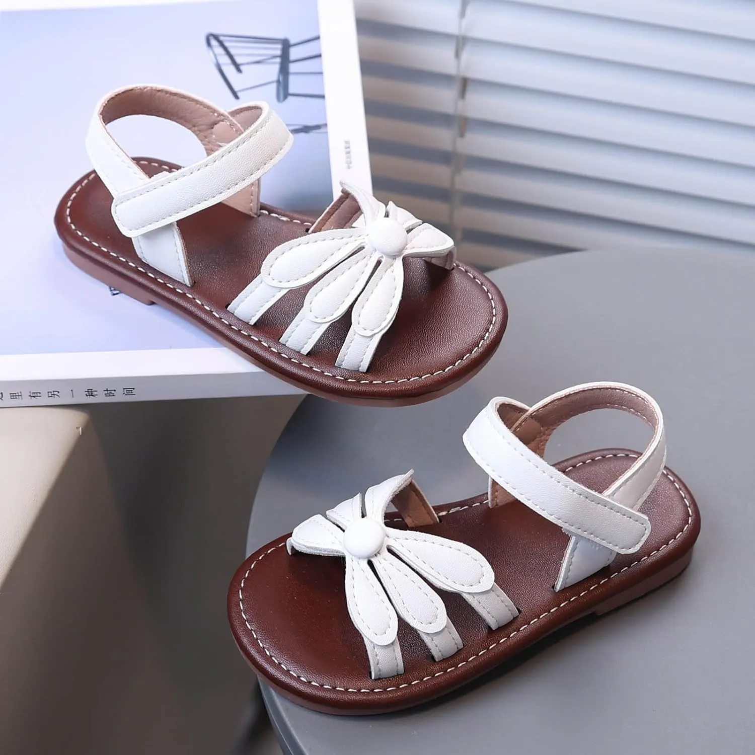 Low Heel Princess Flat Kids Sandals Boys Girls Lightweight Athletic Sandals With Adjustable Webbing For Hiking Walking Beach Water Sports Closed Toe Princess Costume Summer Dress Shoes