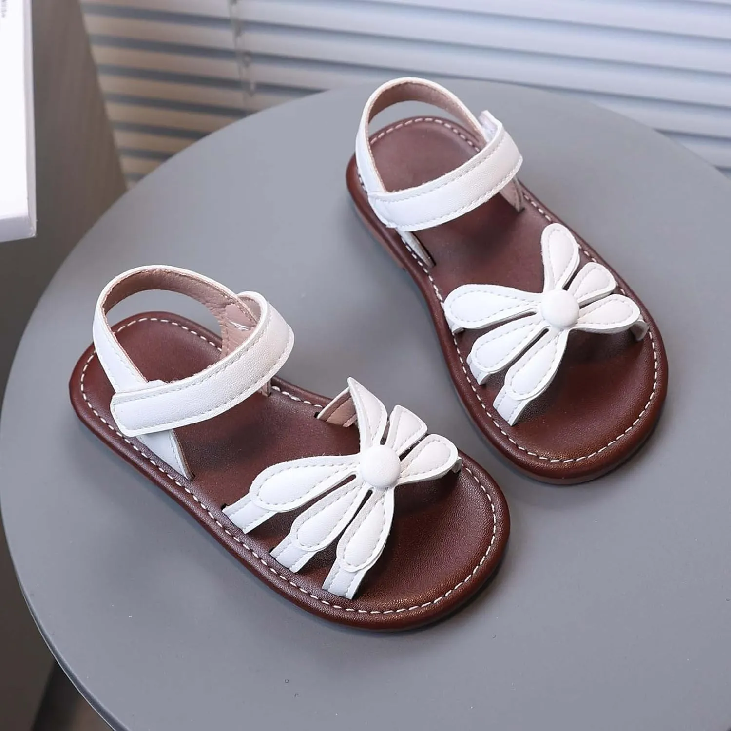 Low Heel Princess Flat Kids Sandals Boys Girls Lightweight Athletic Sandals With Adjustable Webbing For Hiking Walking Beach Water Sports Closed Toe Princess Costume Summer Dress Shoes