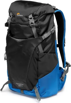 Lowepro PhotoSport BP 24L AW III, Hiking Camera Backpack, with Side Access, with Removable Camera Insert, with Accessory Strap System, Blue and Black, for Mirrorless Compatible with Sony 7