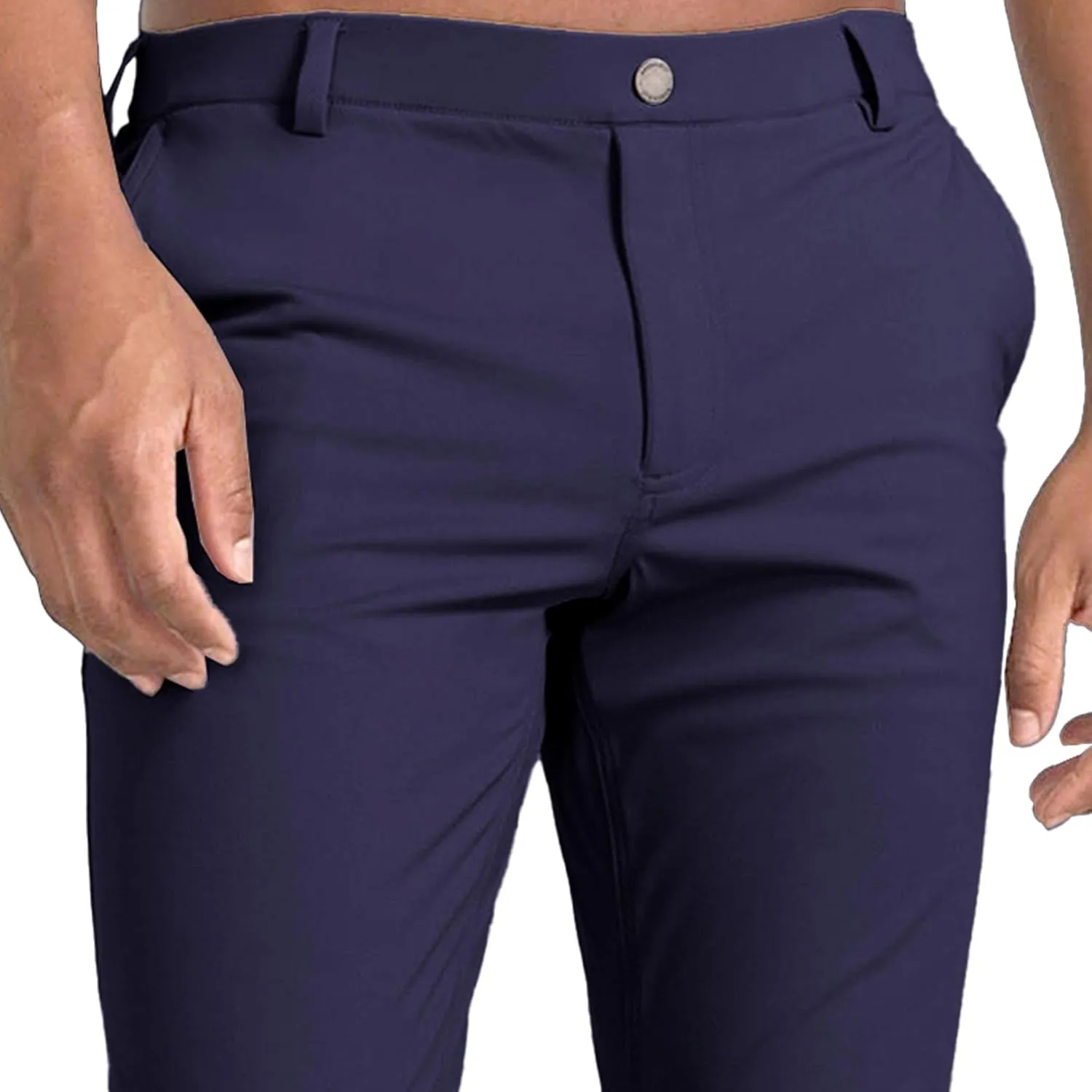 Men's All Day Comfy Golf Pants Slim Fit Easy Casual Trousers Trendy Lightweight Stretch Work Slack
