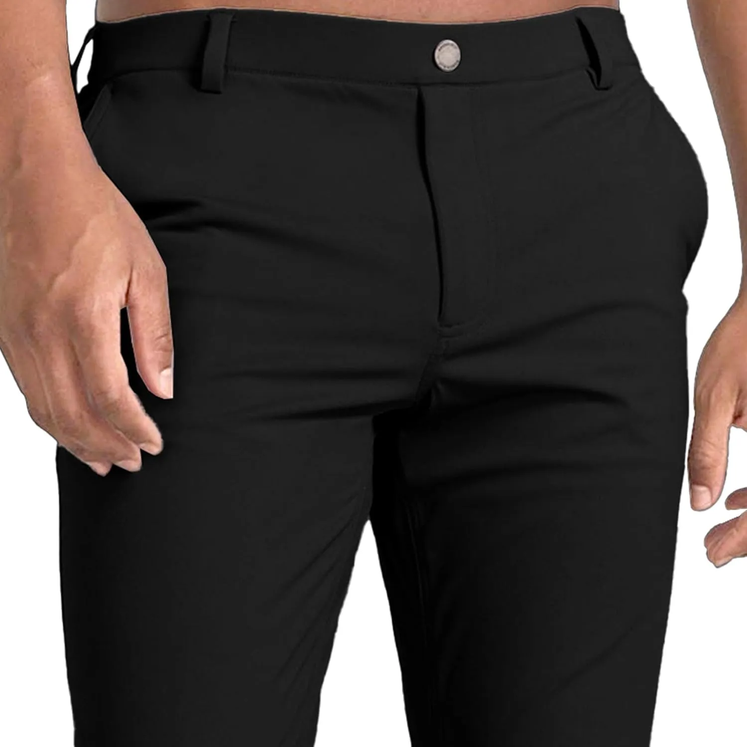 Men's All Day Comfy Golf Pants Slim Fit Easy Casual Trousers Trendy Lightweight Stretch Work Slack