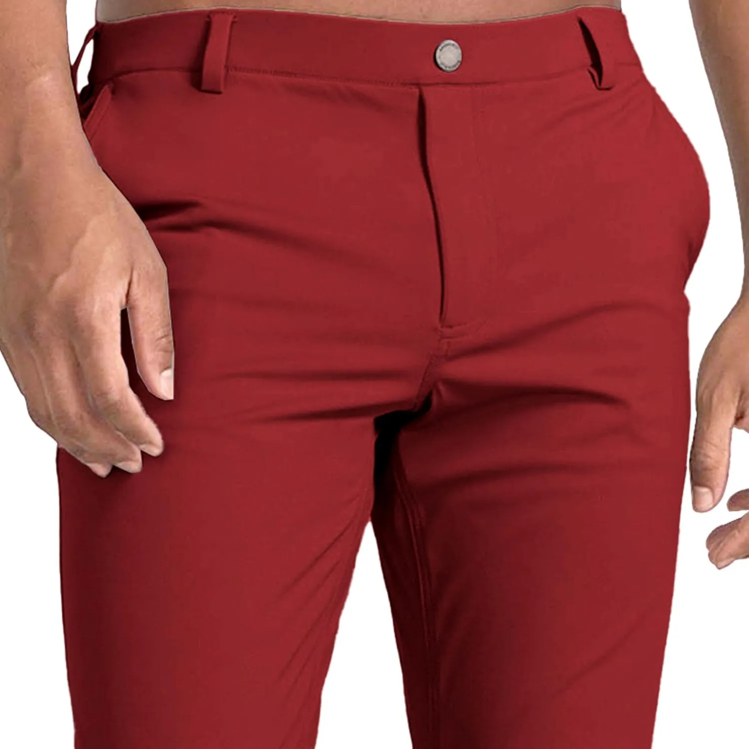 Men's All Day Comfy Golf Pants Slim Fit Easy Casual Trousers Trendy Lightweight Stretch Work Slack