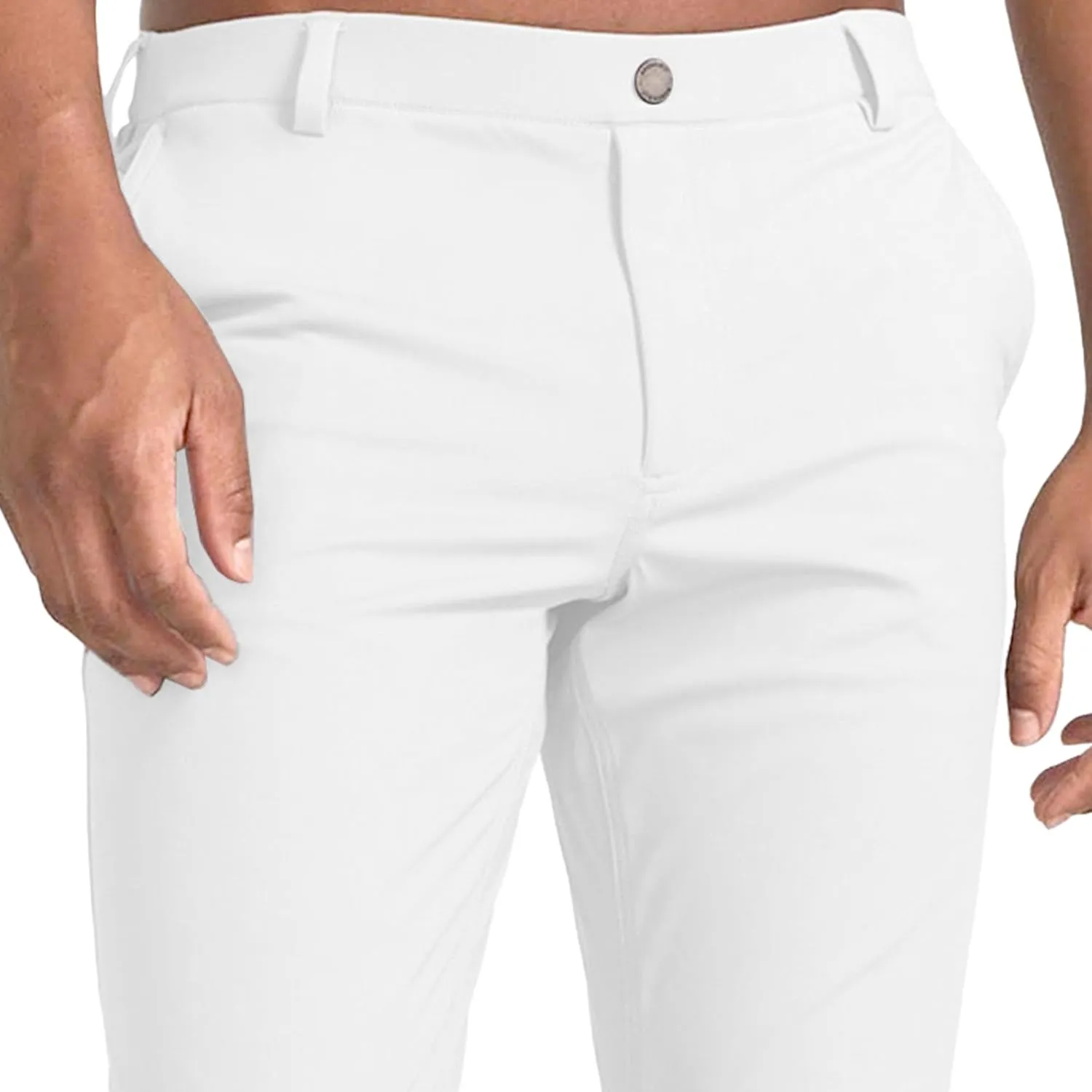 Men's All Day Comfy Golf Pants Slim Fit Easy Casual Trousers Trendy Lightweight Stretch Work Slack