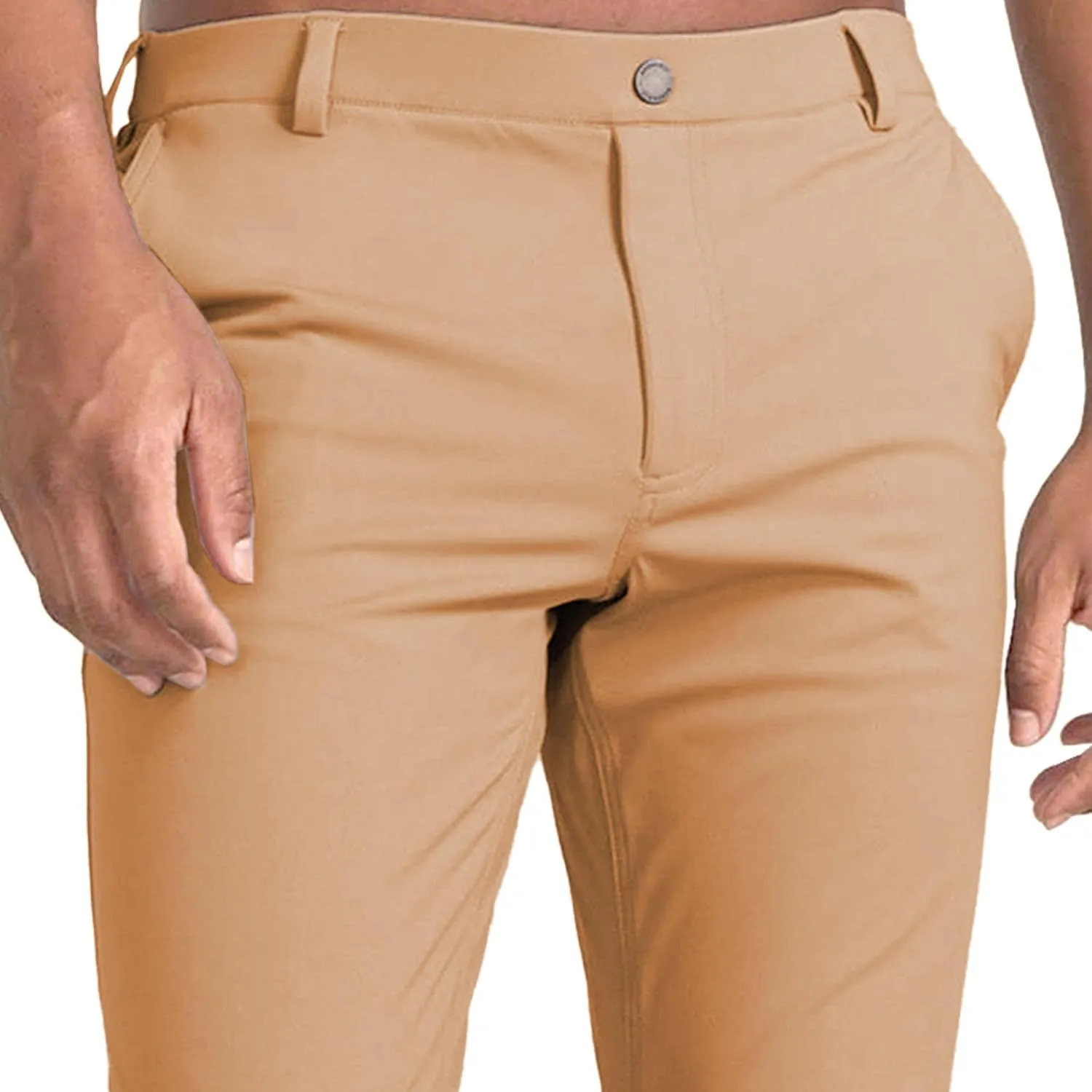 Men's All Day Comfy Golf Pants Slim Fit Easy Casual Trousers Trendy Lightweight Stretch Work Slack