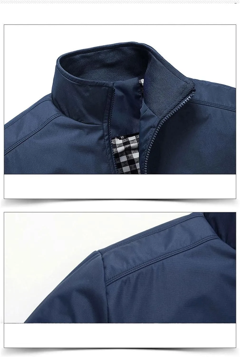 Men's Bomber Jacket Lightweight Casual Spring Fall Windbreaker Full Zip Up Coat Outwear with Pocket for Men
