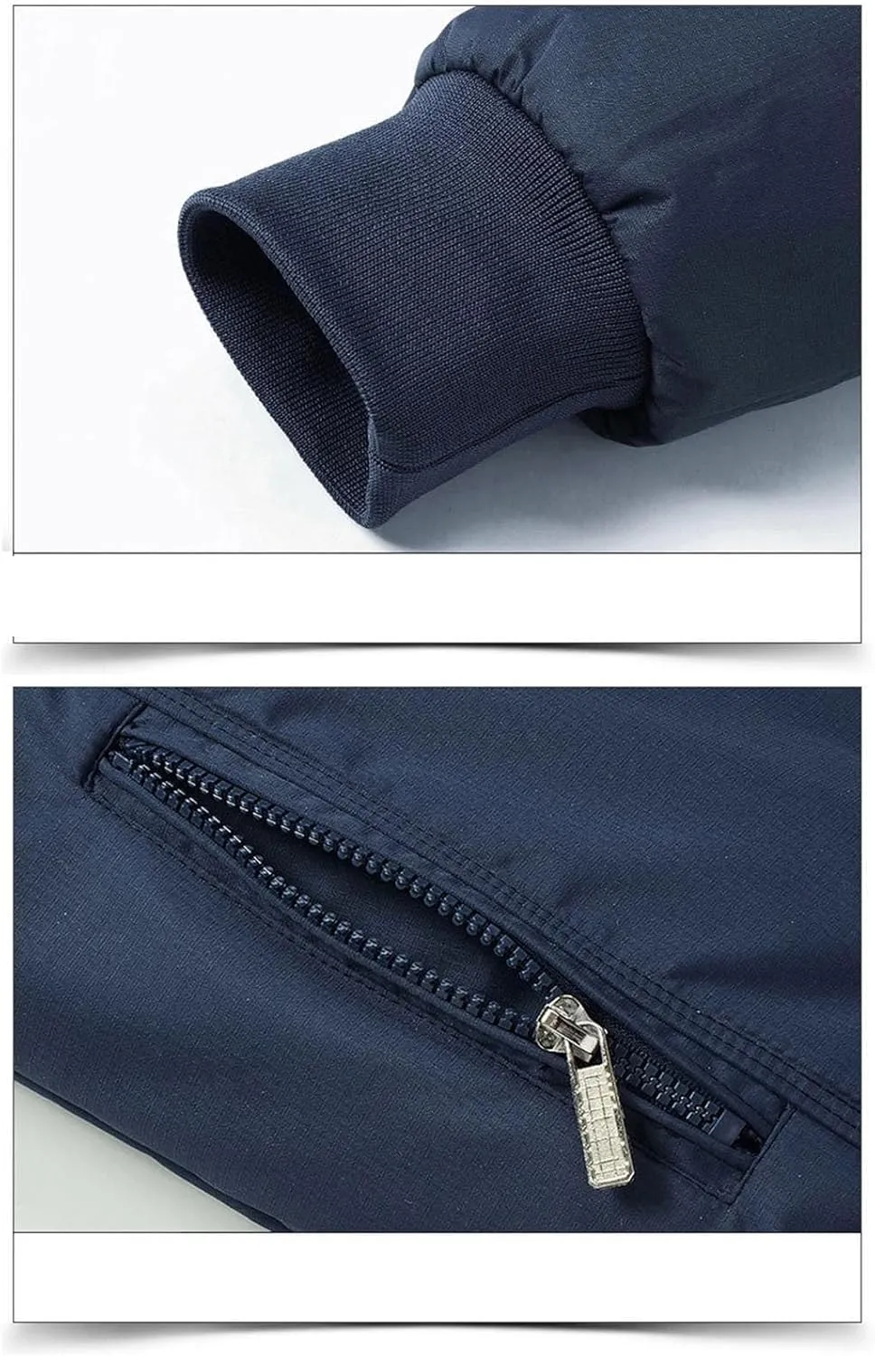 Men's Bomber Jacket Lightweight Casual Spring Fall Windbreaker Full Zip Up Coat Outwear with Pocket for Men
