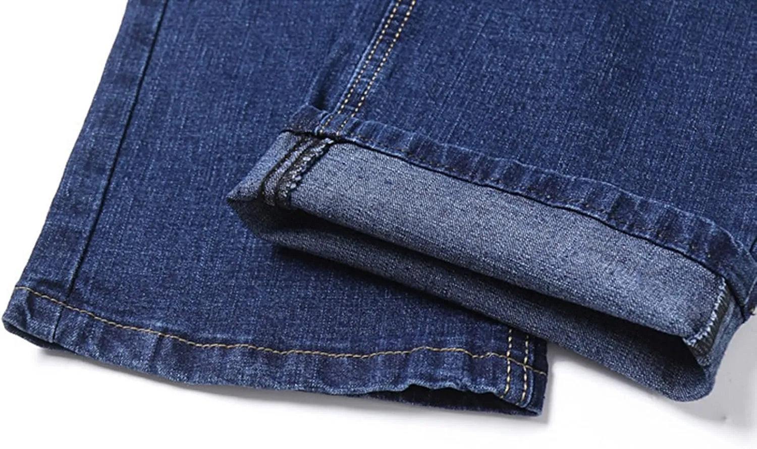 Mens Jeans Relaxed Fit Plus Size Plain Vintage Denim Pants Open Bottom Summer Casual Straight Leg Baggy Trousers