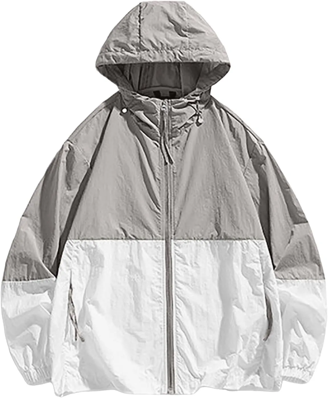 Men's Lightweight Windbreaker Jackets Outdoor Hooded Pocket Raincoat Jacket Men Zipper Cardigan Sweater Men's Cardigan