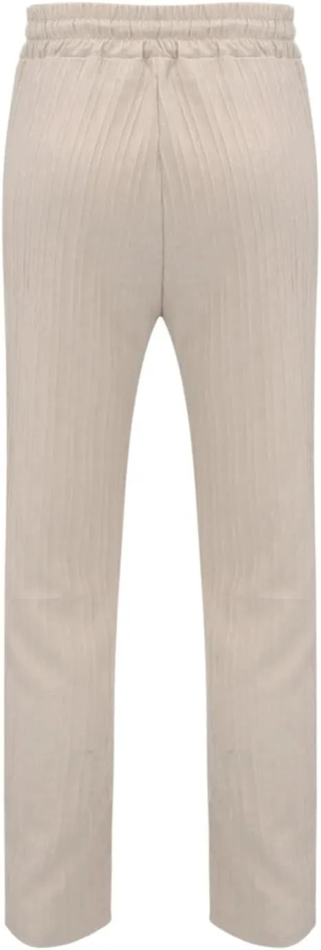 Men's Linen Pants Striped Casual Beach Vacation Slacks Open Bottom Drawstring Waist Relaxed Fit Trousers for Summer