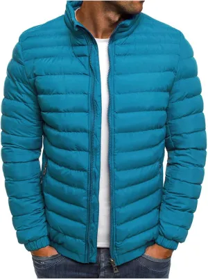 Mens Puffer Jacket Lightweight Puffy Jackets Winter Quilted Down Coat Warm Insulated Windproof Bubble Coats Outerwear