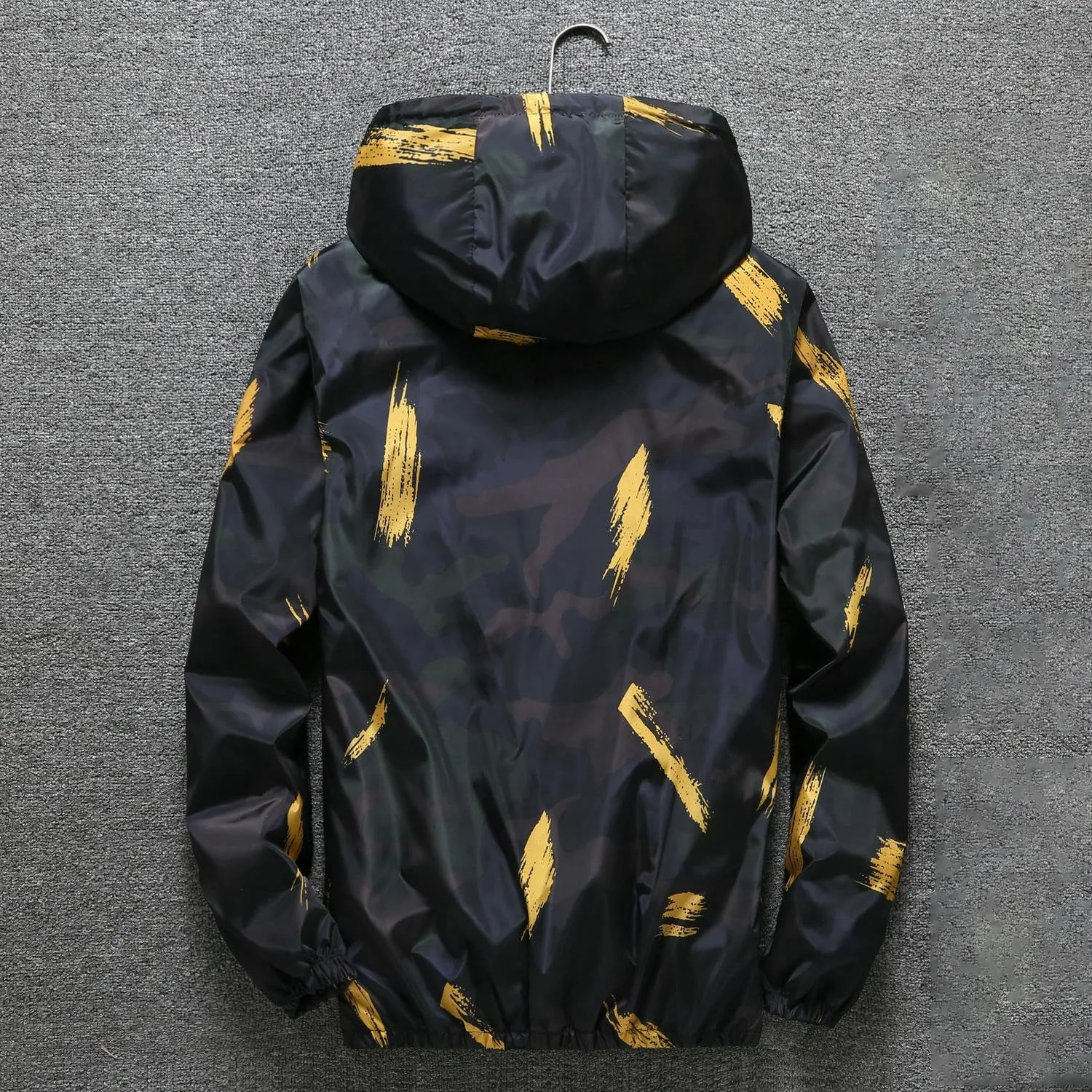 Men's Spring Autumn Youth Camo Loose Jacket Coat
