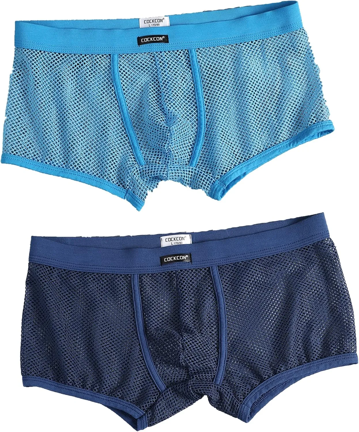 Mens Underwear Sexy Mesh Boxer Briefs,Cool See Through Soft Underpants