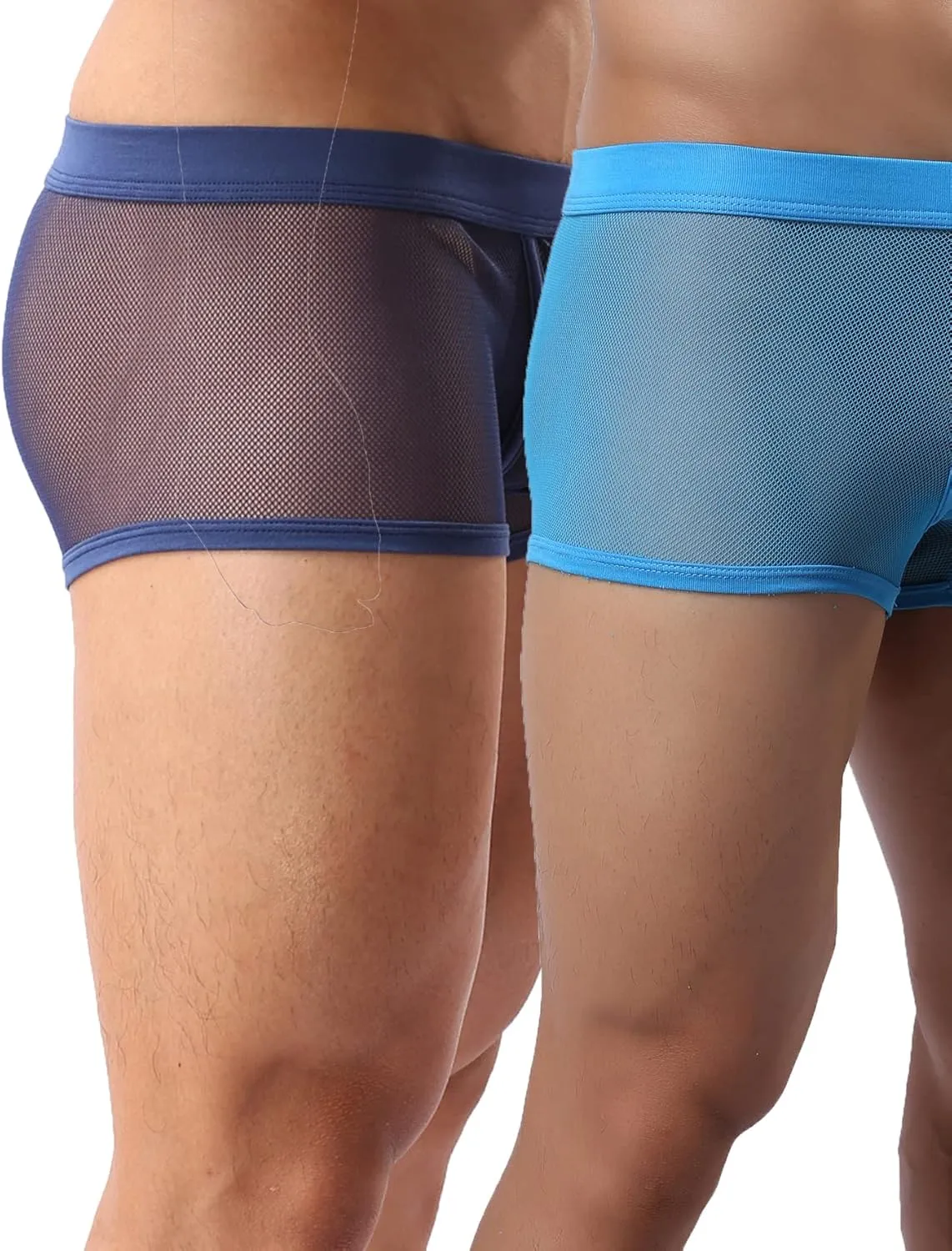 Mens Underwear Sexy Mesh Boxer Briefs,Cool See Through Soft Underpants