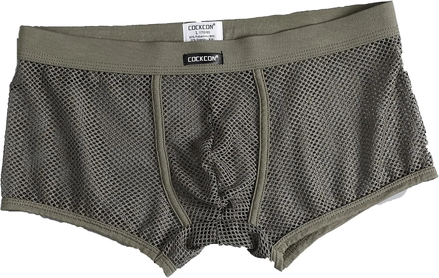 Mens Underwear Sexy Mesh Boxer Briefs,Cool See Through Soft Underpants