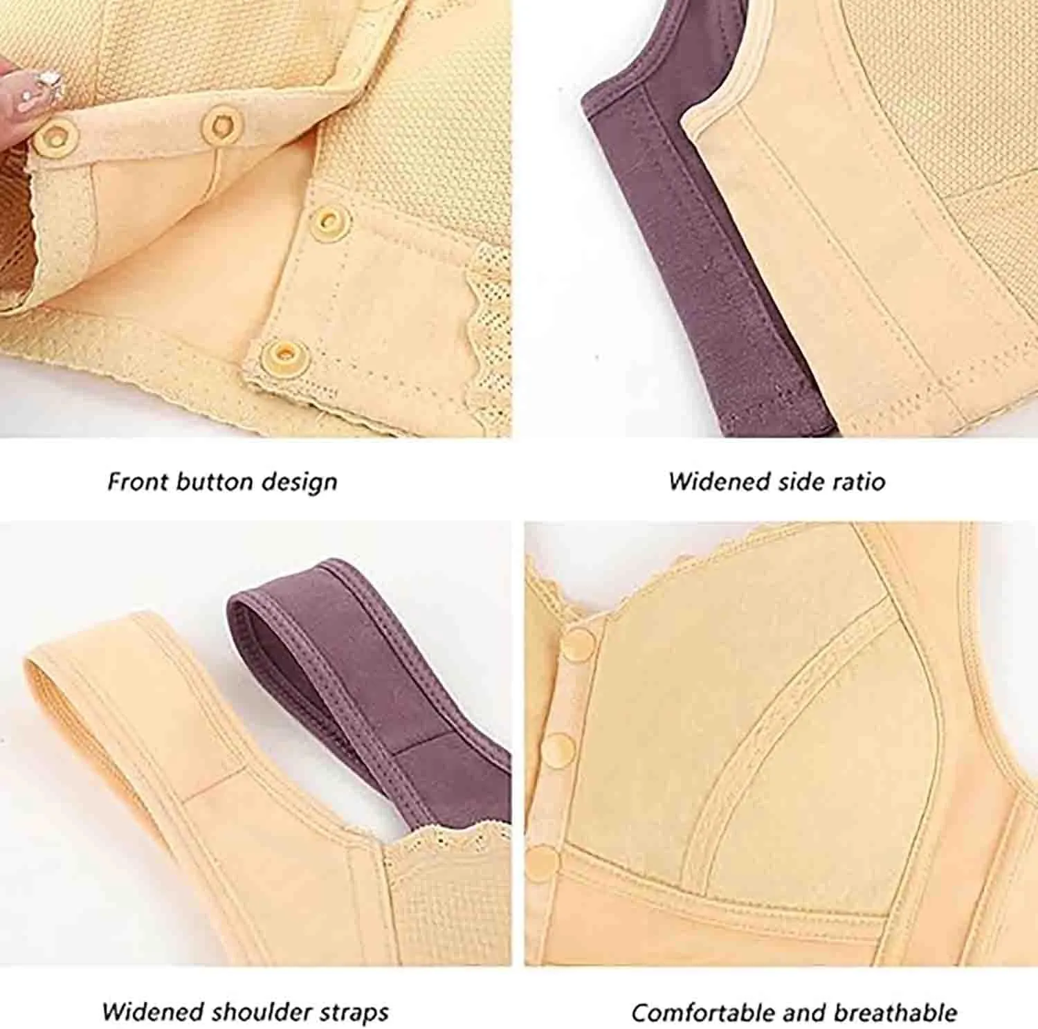 Moona Bra - Front Closure Breathable Bra for Seniors