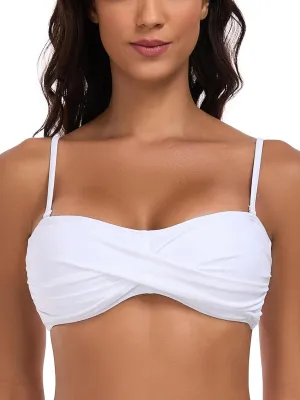 Ocean Blues Women's Strapless Bikini Top Bandeau Swimsuit Off Shoulders Bikini Top Wire-Free Bathing Suit Top