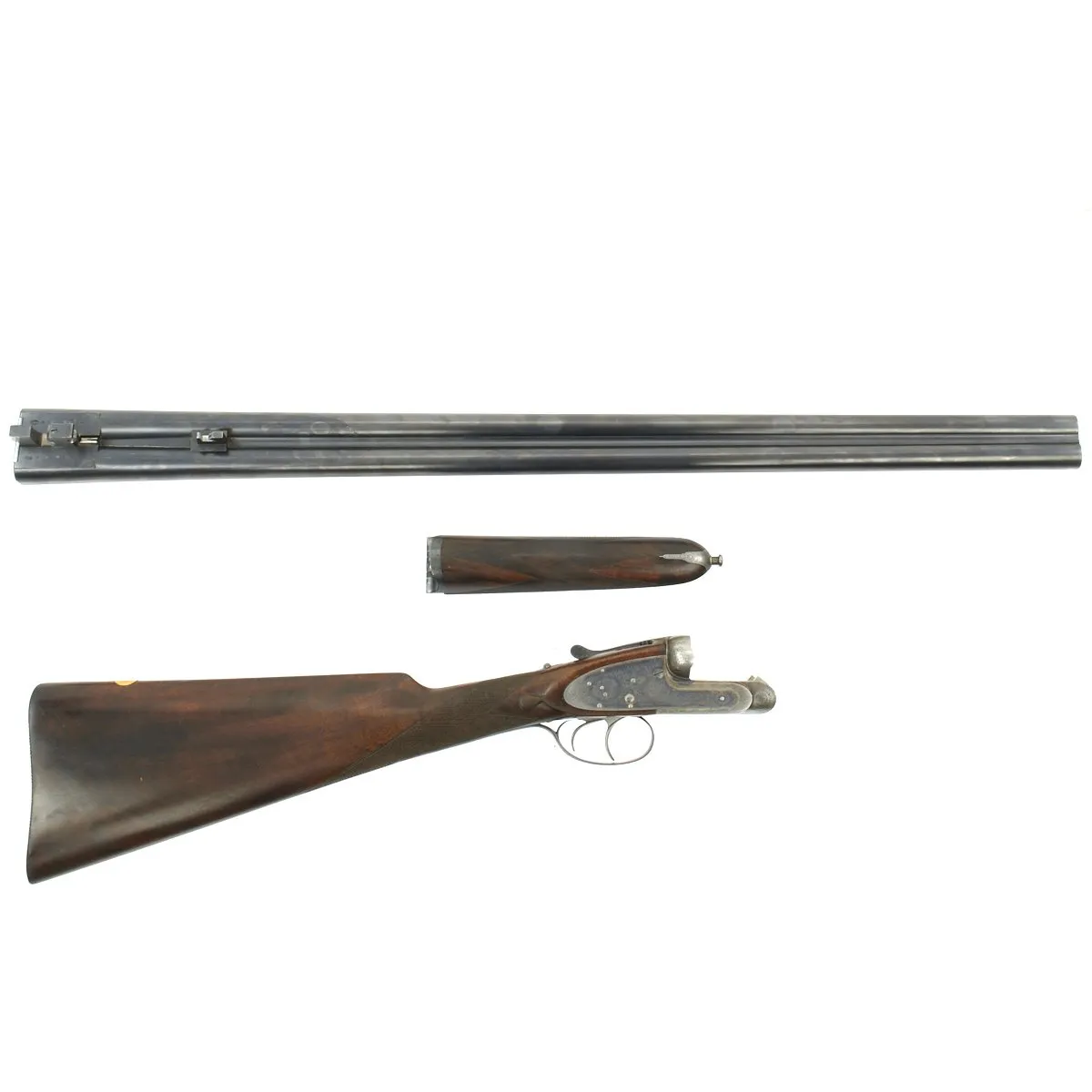 Original English 1893 James Purdey Best Side by Side Sidelock Ejector Game Gun with Original Case Named to Charles Steele