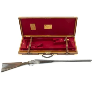 Original English 1893 James Purdey Best Side by Side Sidelock Ejector Game Gun with Original Case Named to Charles Steele