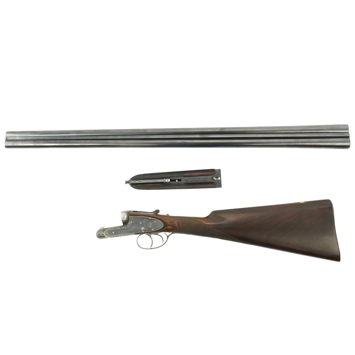 Original English 1893 James Purdey Best Side by Side Sidelock Ejector Game Gun with Original Case Named to Charles Steele