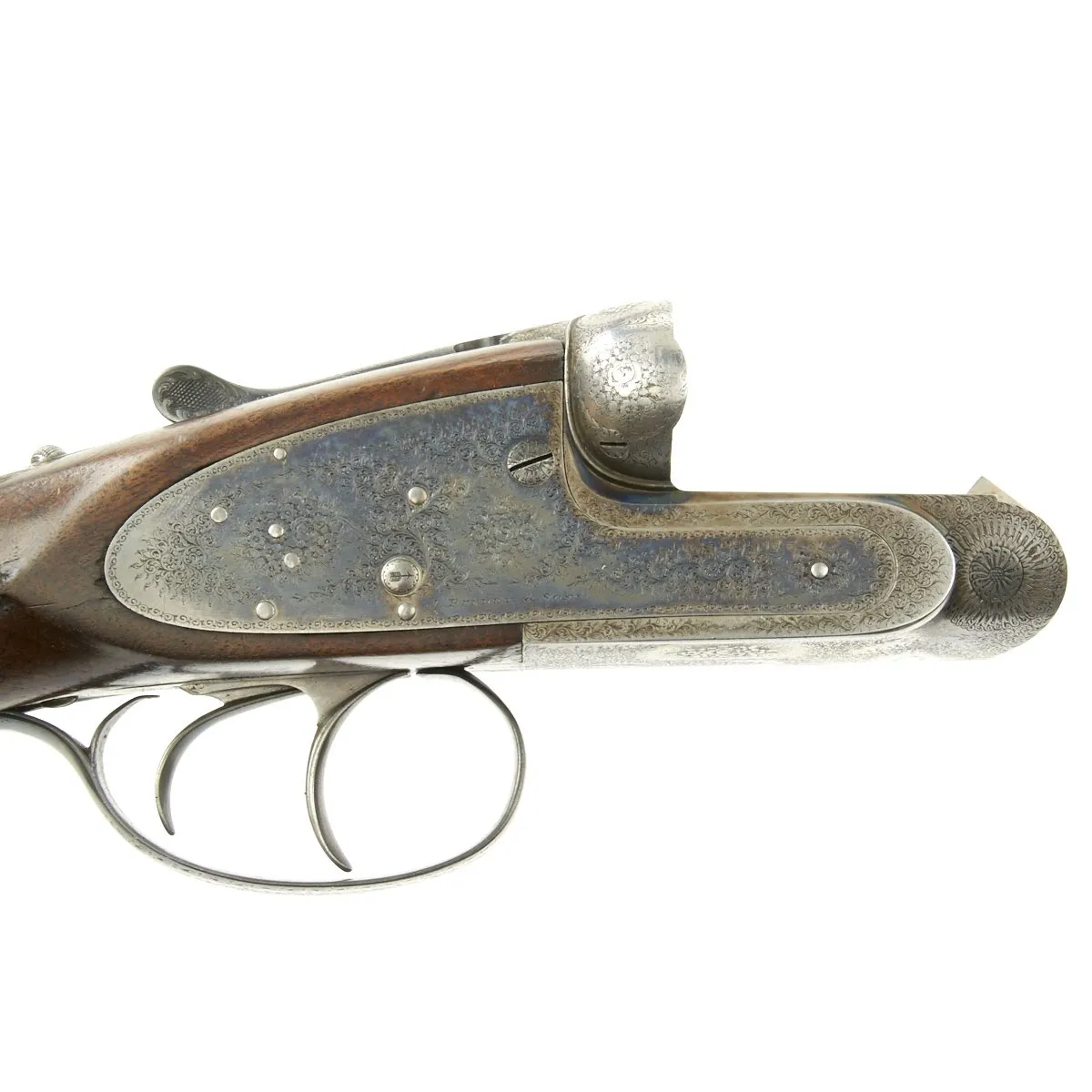 Original English 1893 James Purdey Best Side by Side Sidelock Ejector Game Gun with Original Case Named to Charles Steele