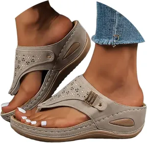 Orthopedic Sandals, Breathable Mesh Hollow Sports Sandals, Orthopedic Flip-Flops Summer Casual Shoes Wedge Slides