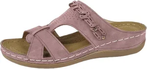 Orthopedic Sandals for Women 2025 Casual Vintage Flats Embroidered Slippers Slip on Sandals Summer Arch Support Slippers Walking Shoes