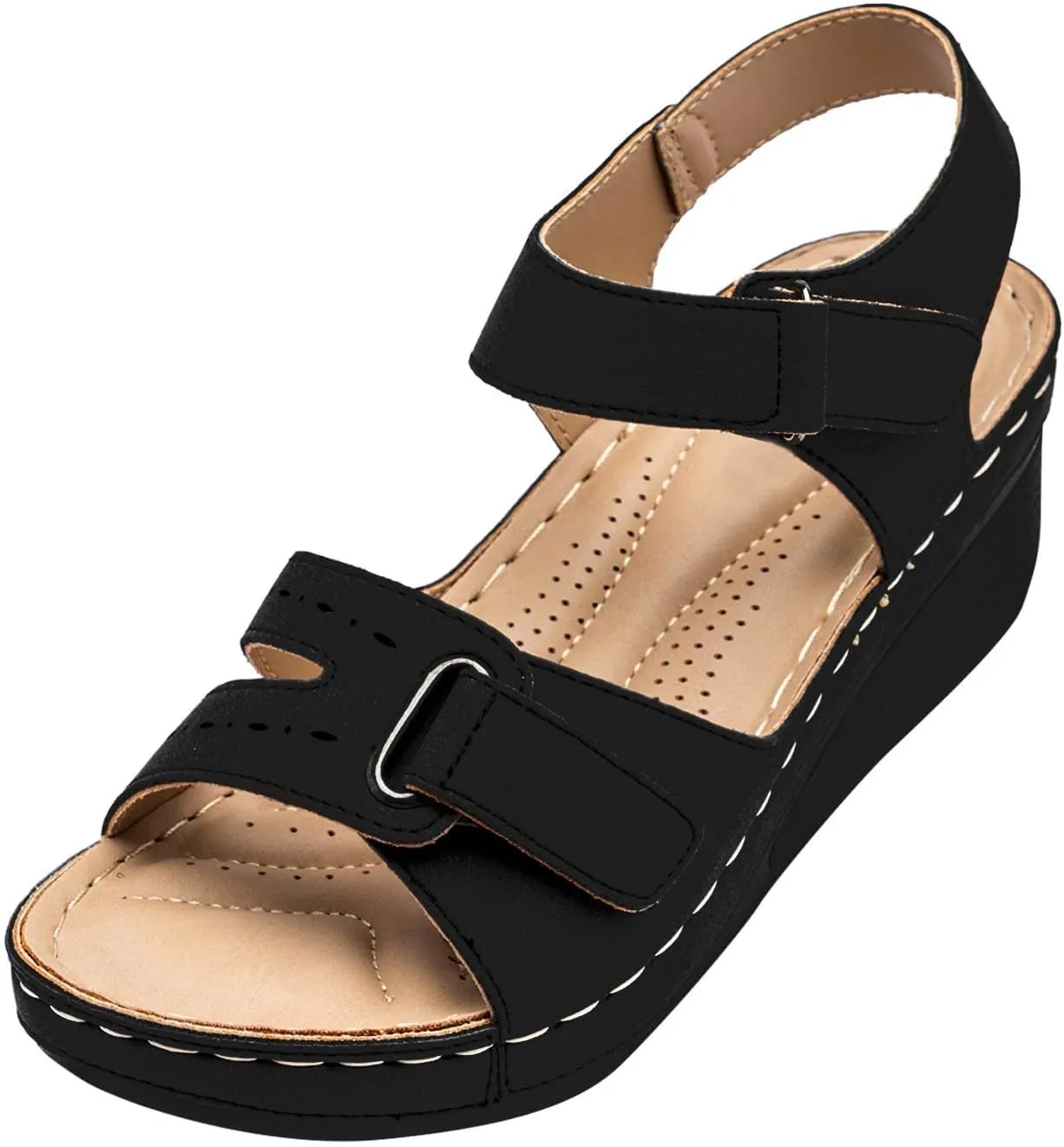 Orthopedic Sandals for Women Comfortable Dressy Slip On Summer Sandals Casual Platform Orthopedic Shoes with Arch Support