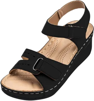 Orthopedic Sandals for Women Comfortable Dressy Slip On Summer Sandals Casual Platform Orthopedic Shoes with Arch Support
