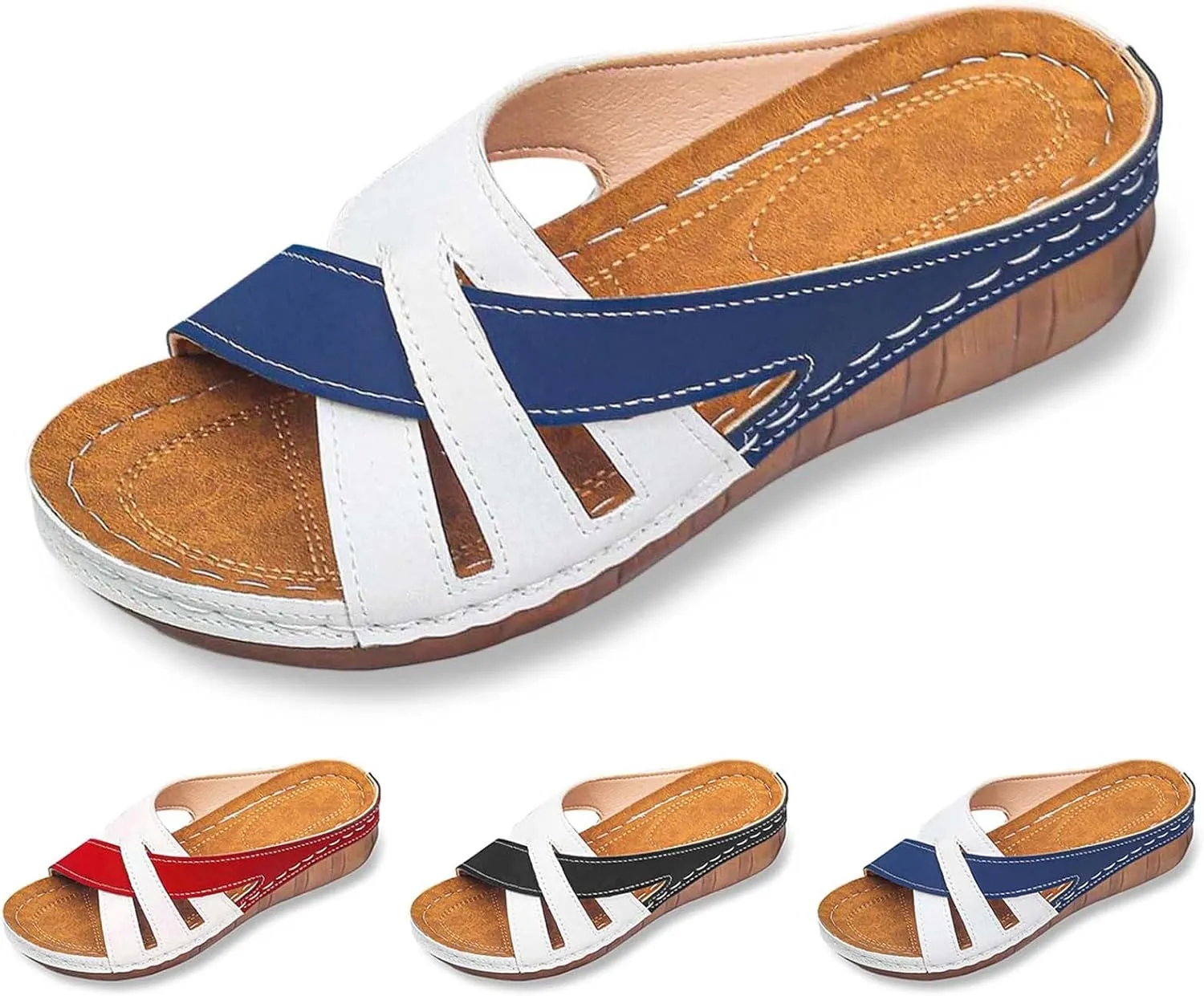 Orthopedic Sandals for Women Dressy Damping Sole Slippers Arch Support Slippers Casual Walking Summer Sandals2